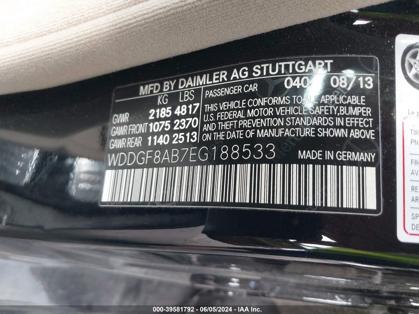 2014 Mercedes-Benz C 300 Luxury 4Matic/Sport 4Matic VIN: WDDGF8AB7EG188533 Lot: 39581792