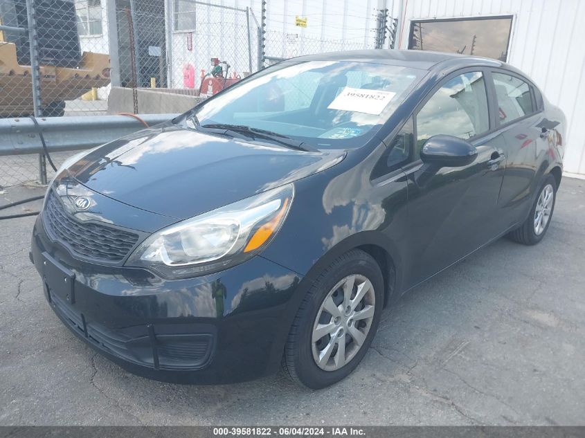 2014 Kia Rio Lx VIN: KNADM4A31E6326607 Lot: 39581822