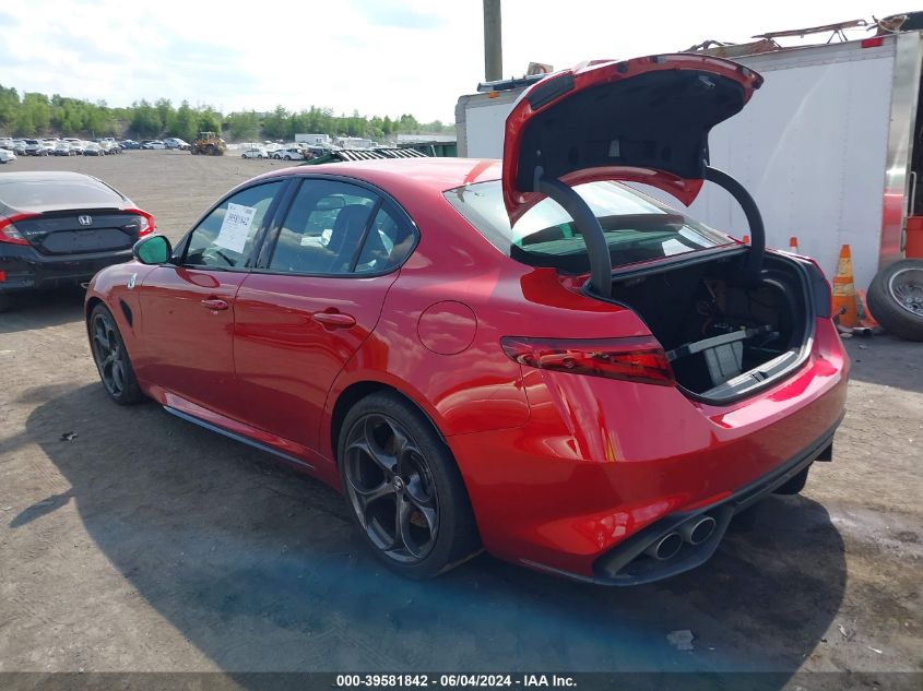 2022 Alfa Romeo Giulia Quadrifoglio Rwd VIN: ZARFAMEVXN7656133 Lot: 39581842