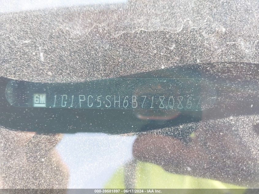 2011 Chevrolet Cruze Ls VIN: 1G1PC5SH6B7180867 Lot: 39581897