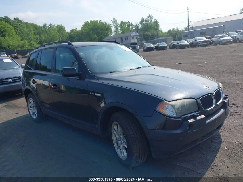 2004 BMW X3 2.5I VIN: WBXPA73474WB25525 Lot: 39581976