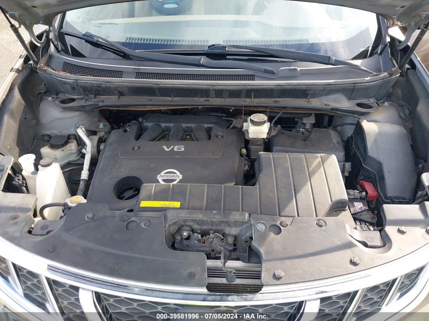 2011 Nissan Murano Sl VIN: JN8AZ1MW8BW182405 Lot: 39581996