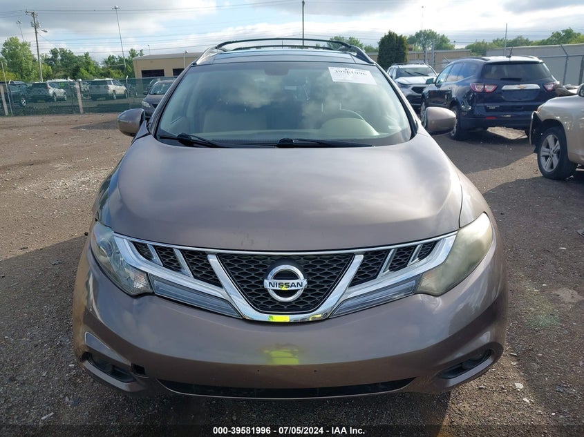 2011 Nissan Murano Sl VIN: JN8AZ1MW8BW182405 Lot: 39581996