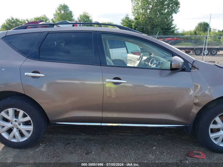 2011 Nissan Murano Sl VIN: JN8AZ1MW8BW182405 Lot: 39581996