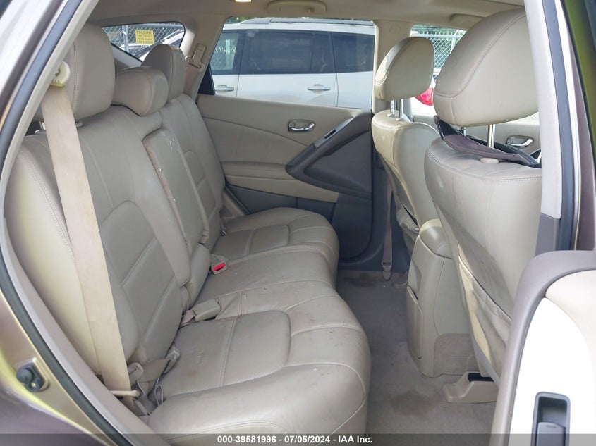 2011 Nissan Murano Sl VIN: JN8AZ1MW8BW182405 Lot: 39581996