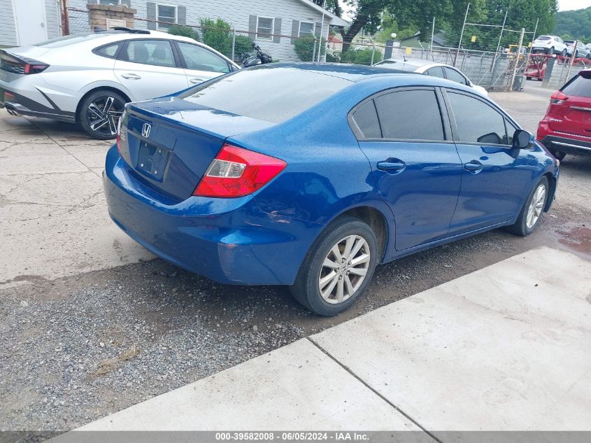 2012 Honda Civic Ex VIN: 19XFB2F83CE023782 Lot: 39582008