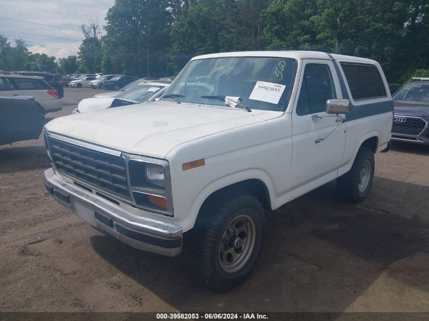 1986 Ford Bronco U100 VIN: 1FMDU15N0GLA32418 Lot: 39582053