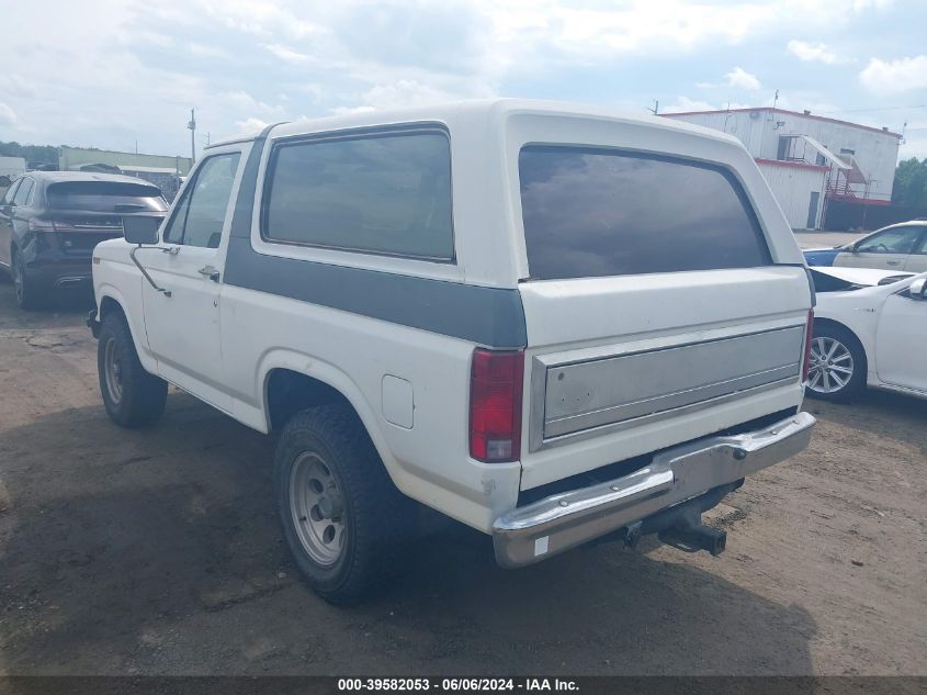 1986 Ford Bronco U100 VIN: 1FMDU15N0GLA32418 Lot: 39582053