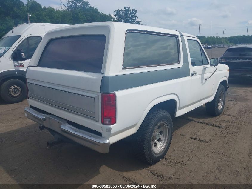 1986 Ford Bronco U100 VIN: 1FMDU15N0GLA32418 Lot: 39582053