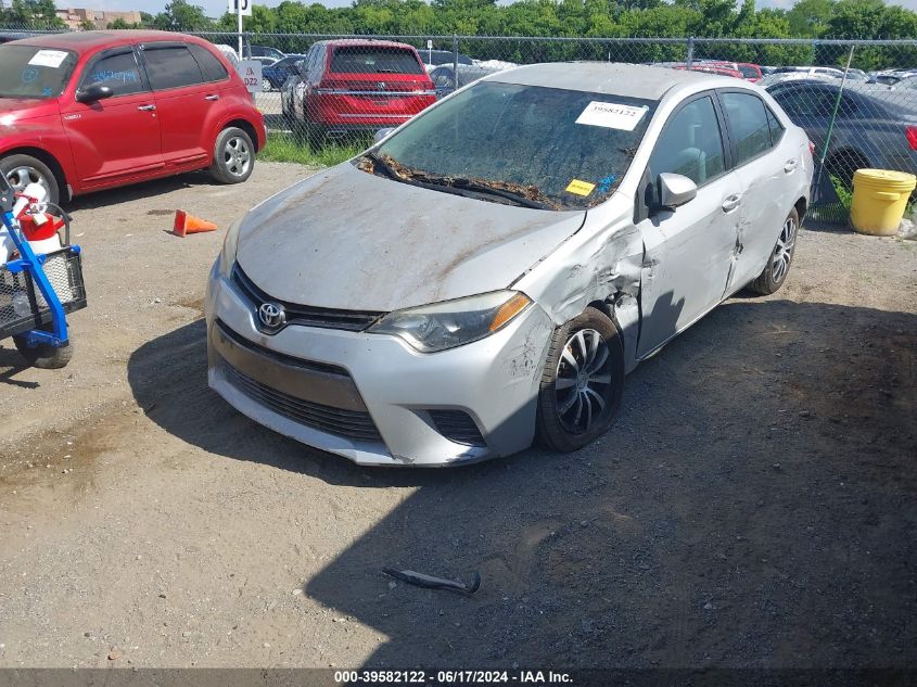 2016 Toyota Corolla Le VIN: 2T1BURHE0GC559341 Lot: 39582122