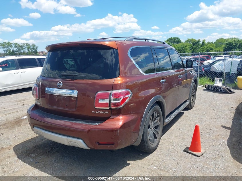 2018 Nissan Armada Platinum VIN: JN8AY2NF1J9330978 Lot: 39582141