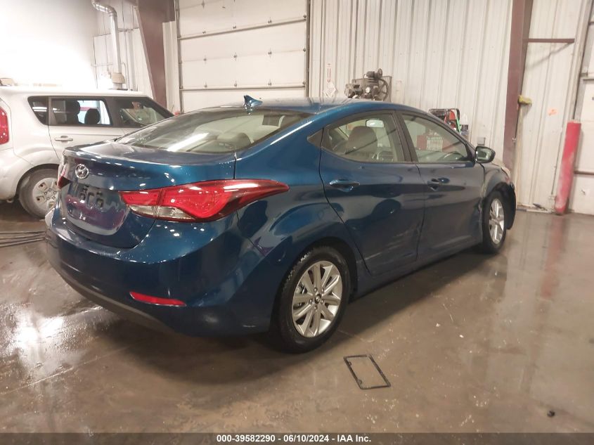 2014 Hyundai Elantra Se VIN: KMHDH4AE4EU157540 Lot: 39582290