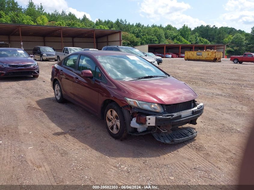 2013 Honda Civic Lx VIN: 19XFB2F59DE230250 Lot: 39582303