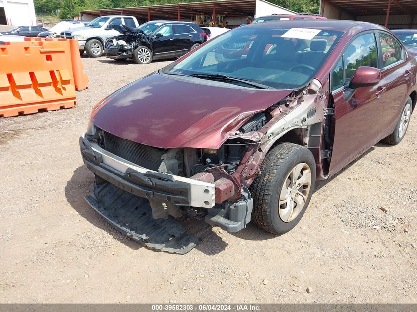 2013 Honda Civic Lx VIN: 19XFB2F59DE230250 Lot: 39582303