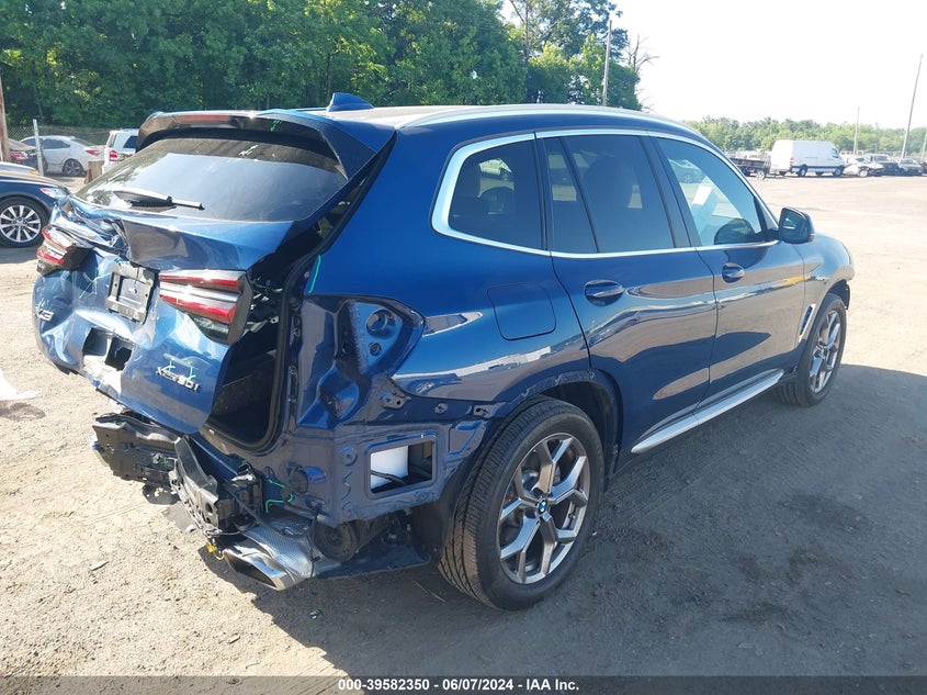 2022 BMW X3 XDRIVE30I VIN: 5UX53DP00N9K55520