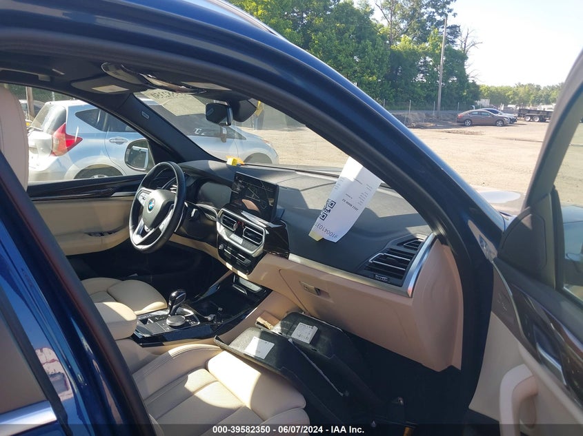 2022 BMW X3 XDRIVE30I VIN: 5UX53DP00N9K55520