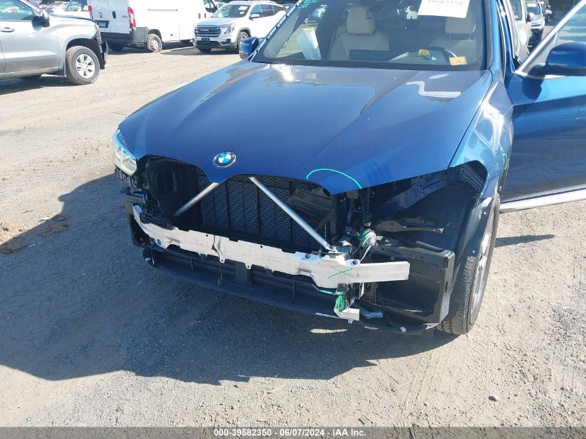 2022 BMW X3 xDrive30I VIN: 5UX53DP00N9K55520 Lot: 39582350