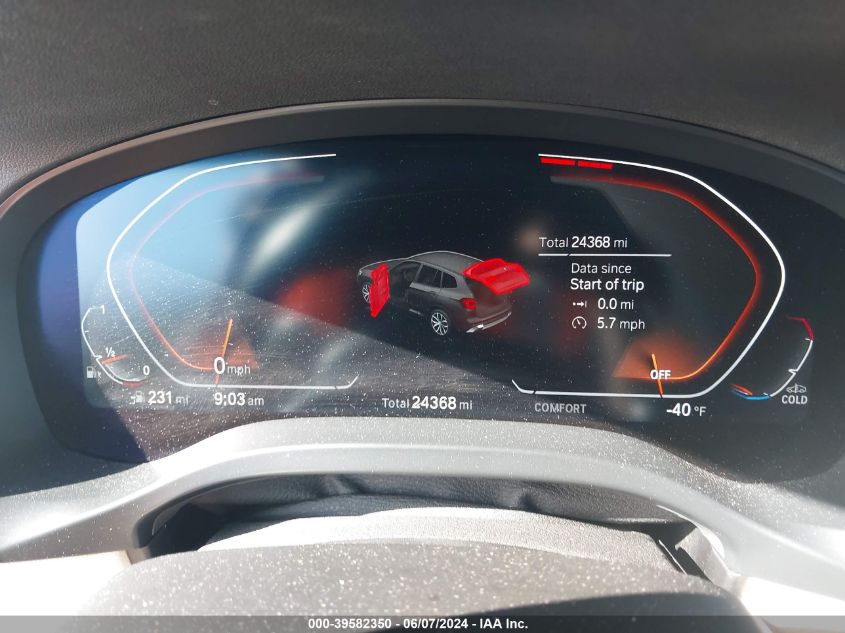 2022 BMW X3 xDrive30I VIN: 5UX53DP00N9K55520 Lot: 39582350