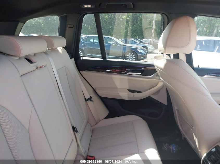 2022 BMW X3 xDrive30I VIN: 5UX53DP00N9K55520 Lot: 39582350