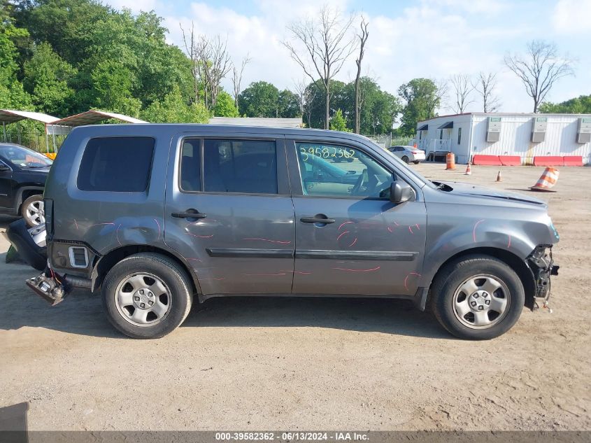 2013 Honda Pilot Lx VIN: 5FNYF4H26DB069670 Lot: 39582362