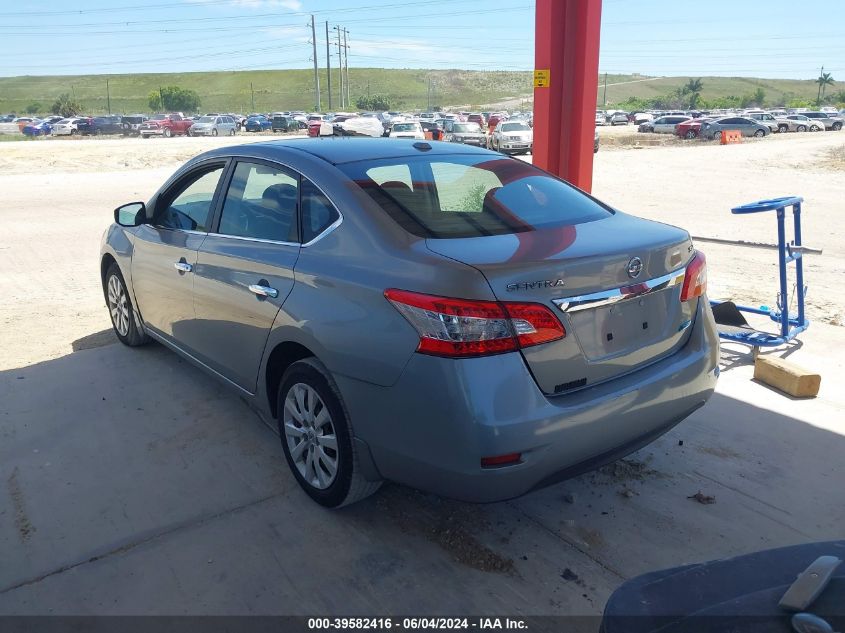 2013 Nissan Sentra Sv VIN: 3N1AB7AP9DL643039 Lot: 39582416