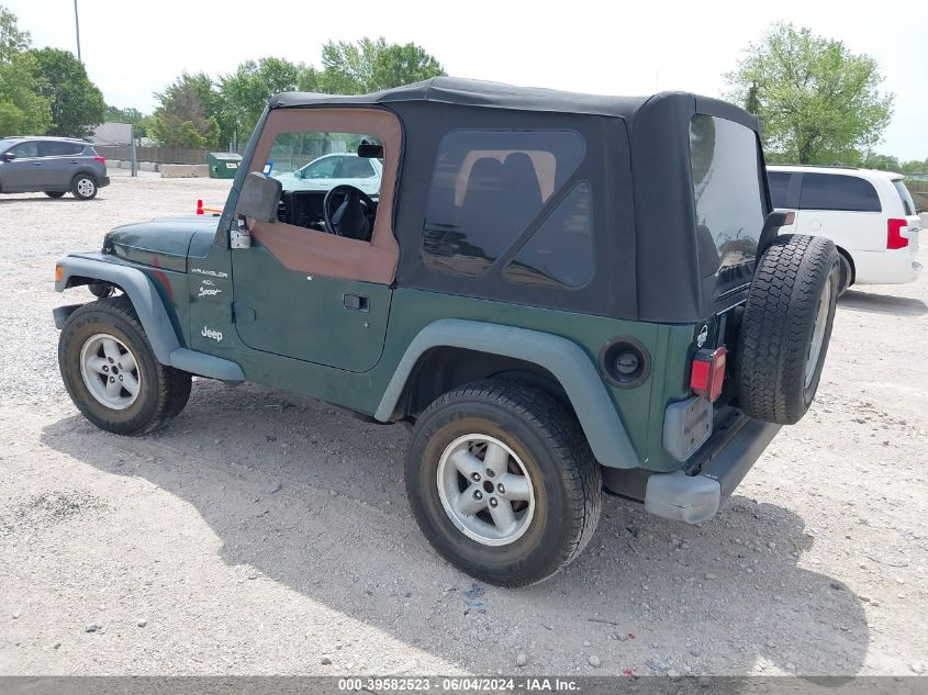 2000 Jeep Wrangler Sport VIN: 1J4FA49S7YP718676 Lot: 39582523