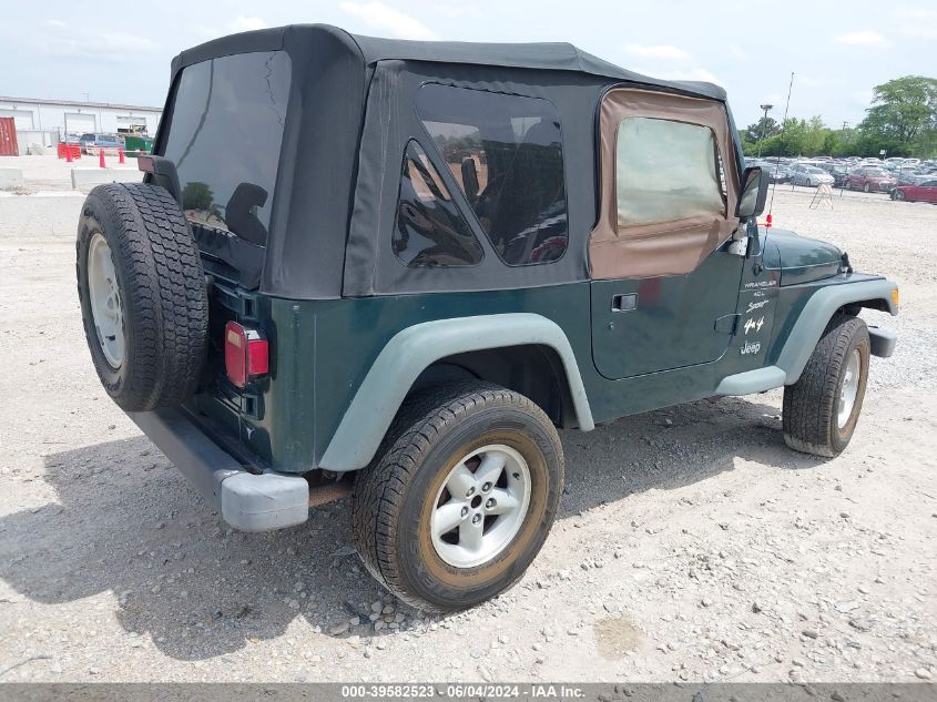 2000 Jeep Wrangler Sport VIN: 1J4FA49S7YP718676 Lot: 39582523