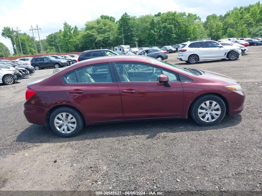 2012 Honda Civic Lx VIN: 19XFB2F53CE321898 Lot: 39582527