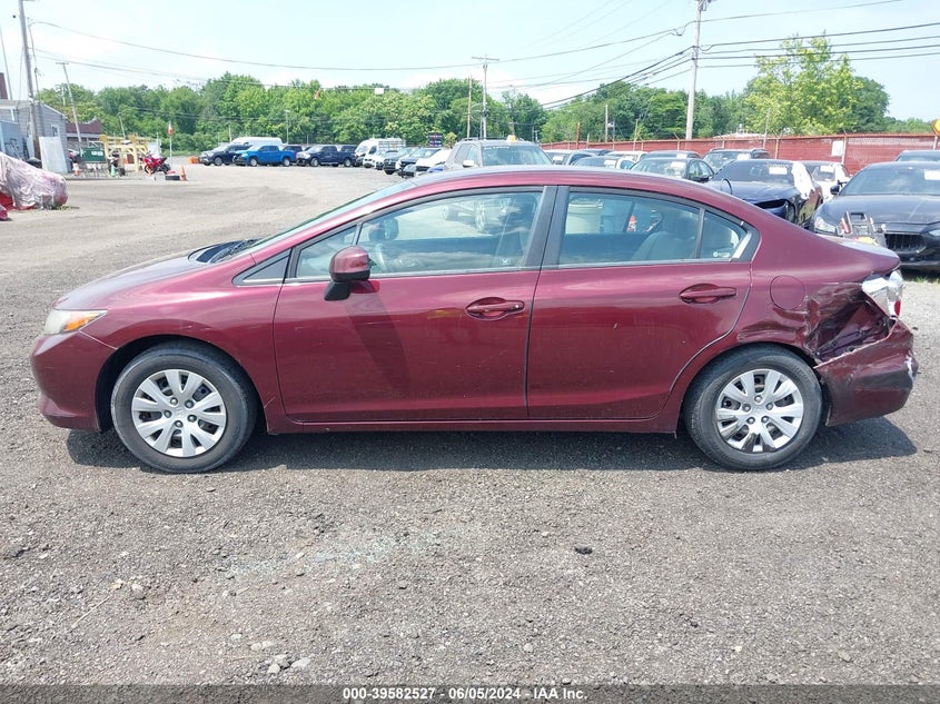 2012 Honda Civic Lx VIN: 19XFB2F53CE321898 Lot: 39582527