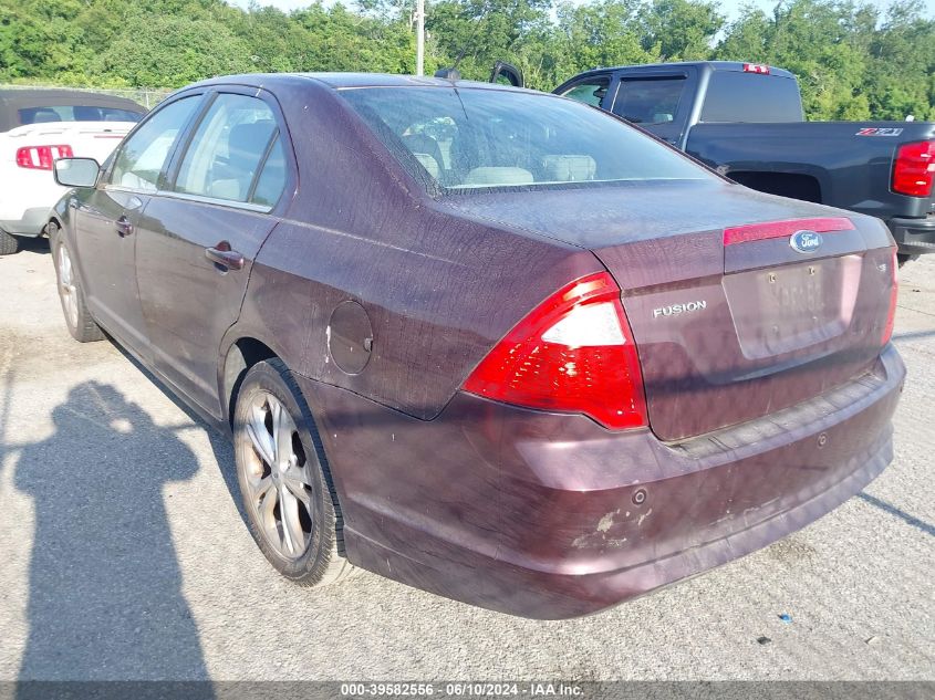 2012 Ford Fusion Se VIN: 3FAHP0HA0CR427944 Lot: 39582556