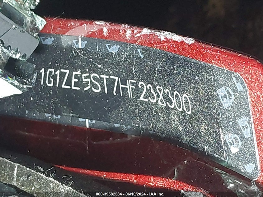 2017 Chevrolet Malibu 1Lt VIN: 1G1ZE5ST7HF238300 Lot: 39582584