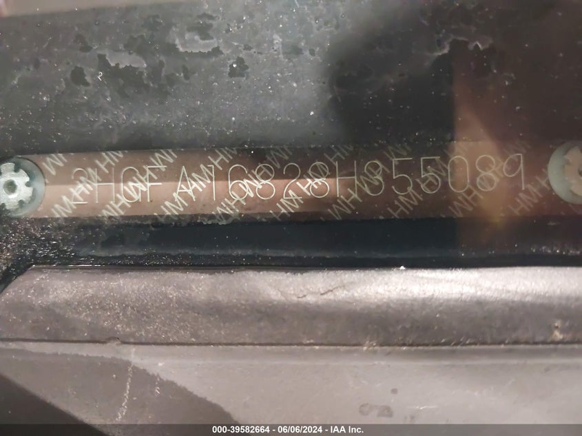 2008 Honda Civic Ex VIN: 2HGFA16828H355089 Lot: 39582664