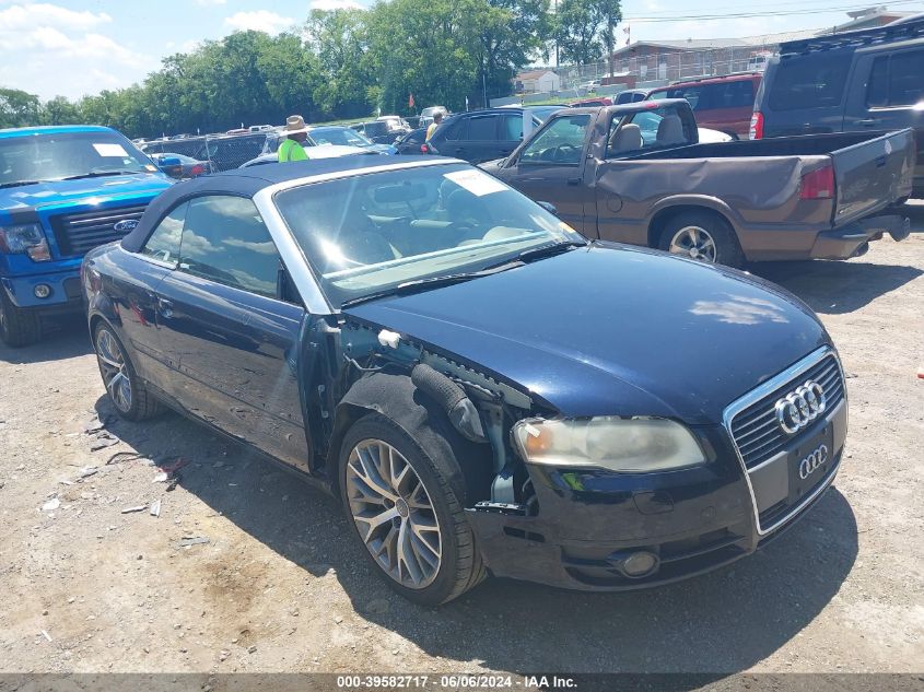 2008 Audi A4 2.0T VIN: WAUAF48H78K002796 Lot: 39582717
