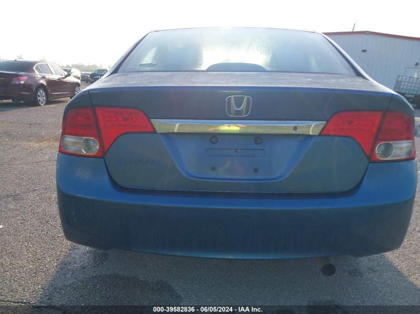 2009 Honda Civic Lx VIN: 19XFA16539E034101 Lot: 39582836