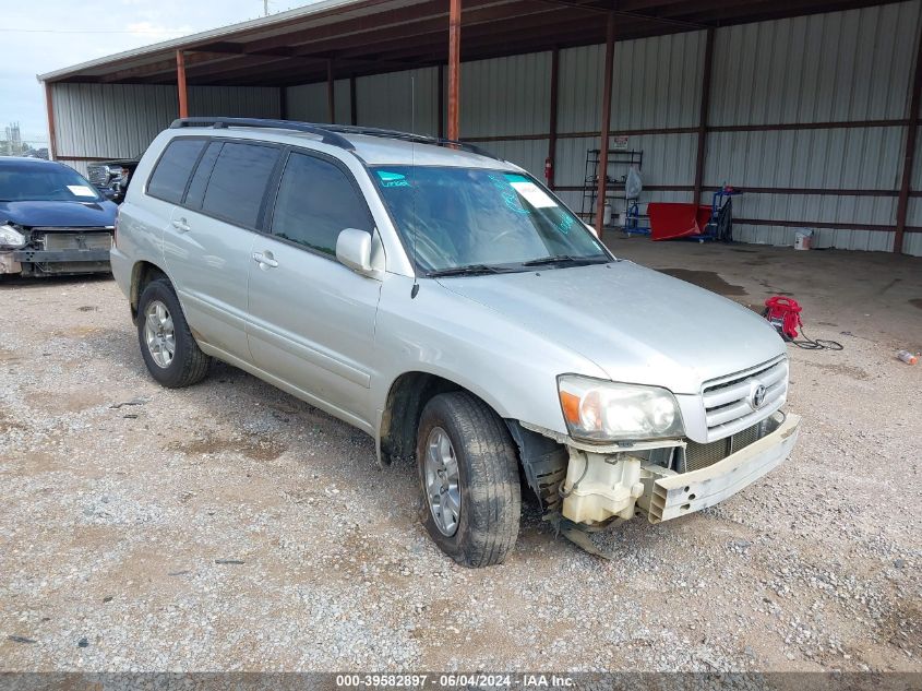 2004 Toyota Highlander V6 VIN: JTEEP21A040029620 Lot: 39582897