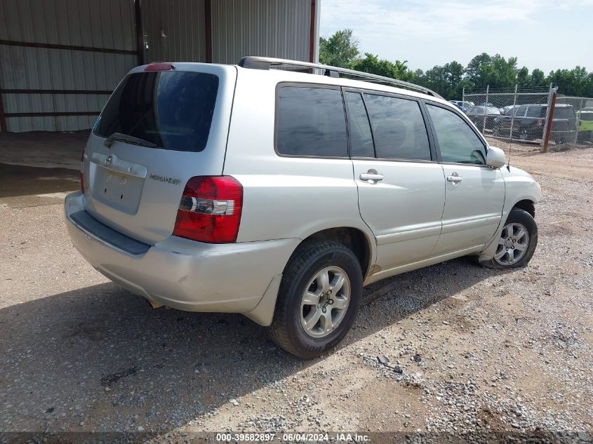 2004 Toyota Highlander V6 VIN: JTEEP21A040029620 Lot: 39582897