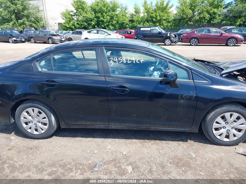 2012 Honda Civic Lx VIN: 2HGFB2E56CH516076 Lot: 39582927