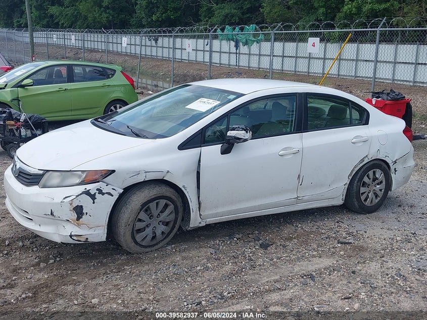 2012 Honda Civic Lx VIN: JHMFB2F53CS002237 Lot: 39582937