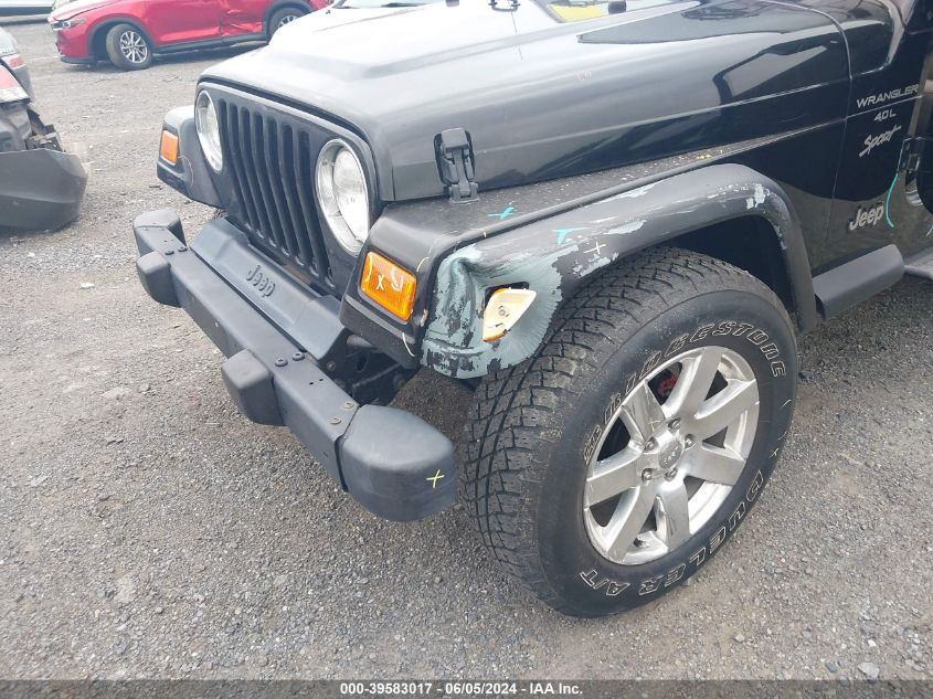 2000 Jeep Wrangler Sport VIN: 1J4FA49S3YP719629 Lot: 39583017