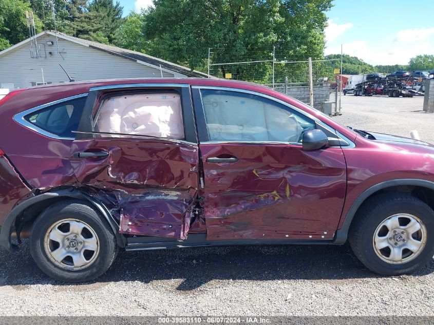 2014 Honda Cr-V Lx VIN: 5J6RM4H39EL098995 Lot: 39583110