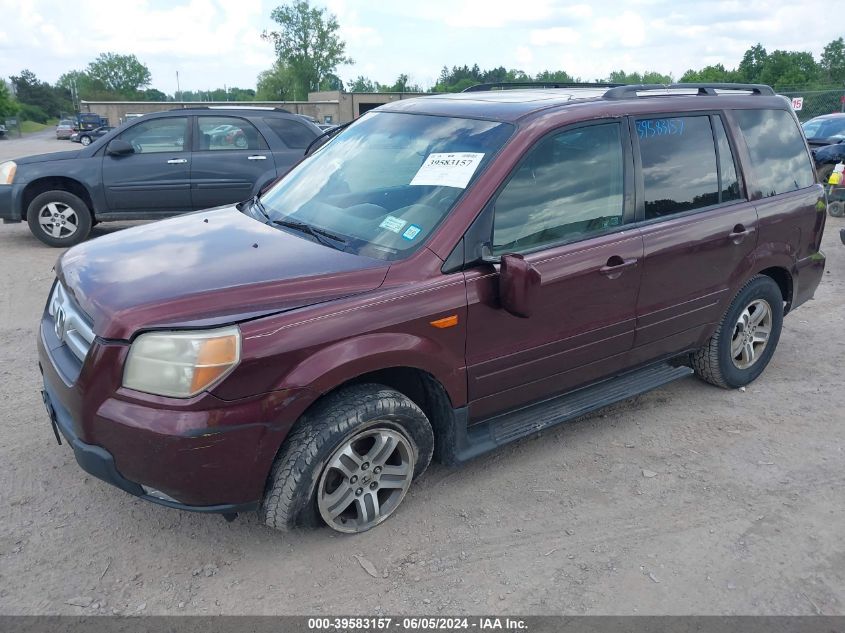 2007 Honda Pilot Ex-L VIN: 2HKYF18567H505920 Lot: 39583157