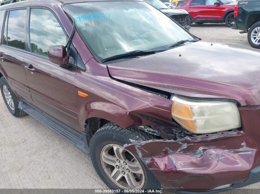 2007 Honda Pilot Ex-L VIN: 2HKYF18567H505920 Lot: 39583157