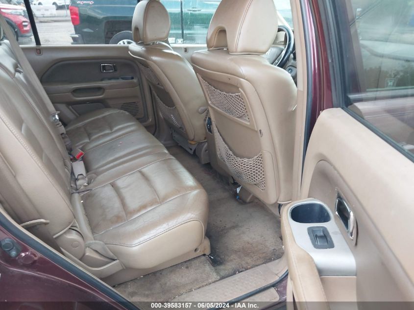 2007 Honda Pilot Ex-L VIN: 2HKYF18567H505920 Lot: 39583157