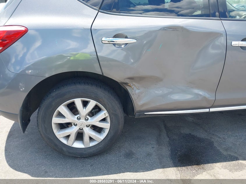 2014 Nissan Murano Sv VIN: JN8AZ1MW8EW516663 Lot: 39583291