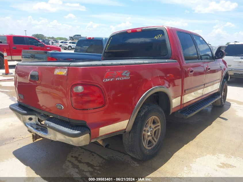 2002 Ford F-150 Lariat/Xlt VIN: 1FTRW08L32KA41394 Lot: 39583401