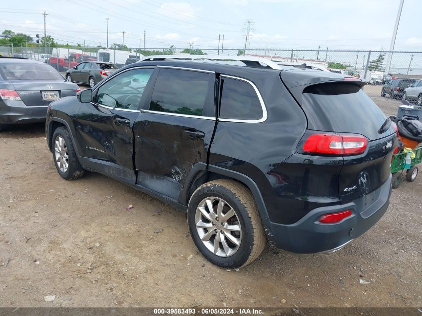 2015 Jeep Cherokee Limited VIN: 1C4PJMDS3FW718596 Lot: 39583493