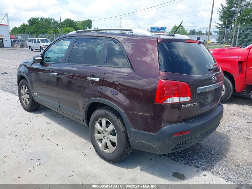 2013 Kia Sorento Lx V6 VIN: 5XYKTDA25DG315223 Lot: 39583499