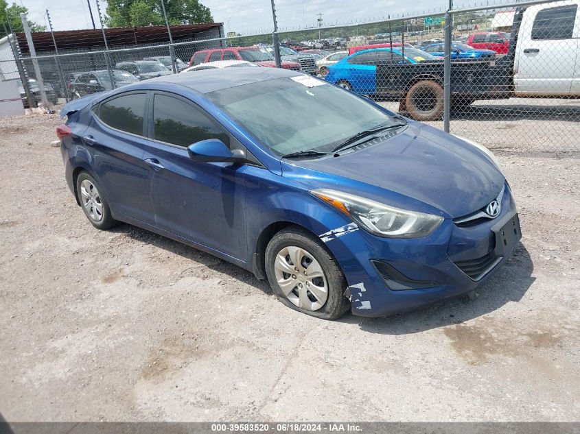 5NPDH4AE3GH791729 2016 HYUNDAI ELANTRA - Image 1