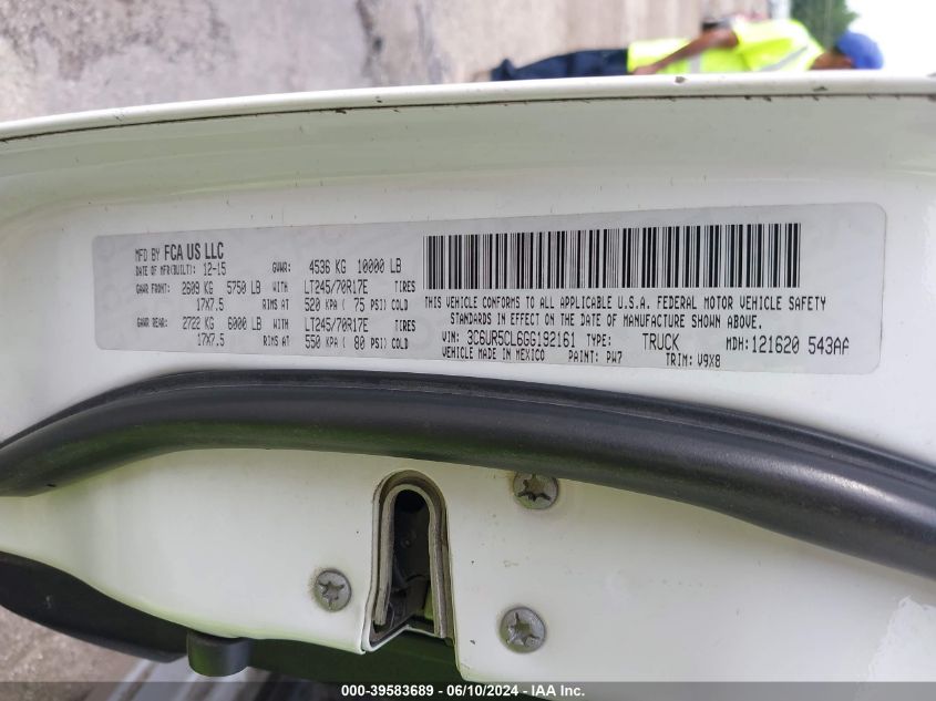 2016 Ram 2500 Tradesman VIN: 3C6UR5CL6GG192161 Lot: 39583689