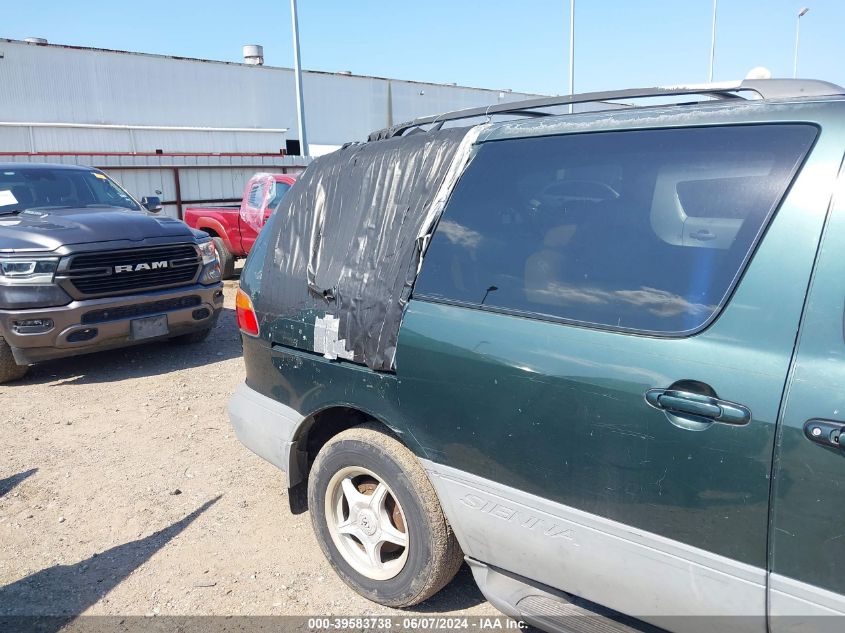 2000 Toyota Sienna Le VIN: 4T3ZF13C0YU213748 Lot: 39583738